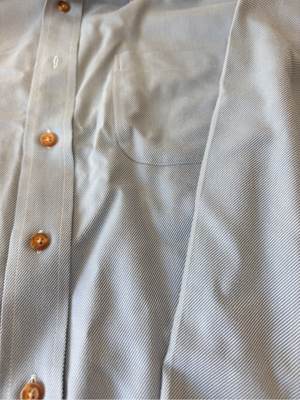 Brooks Brothers Light Blue Twill Button-Down Shirt with Pocket